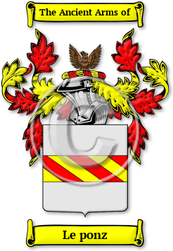 Le ponz Family Crest Download (JPG) Legacy Series - 600 DPI